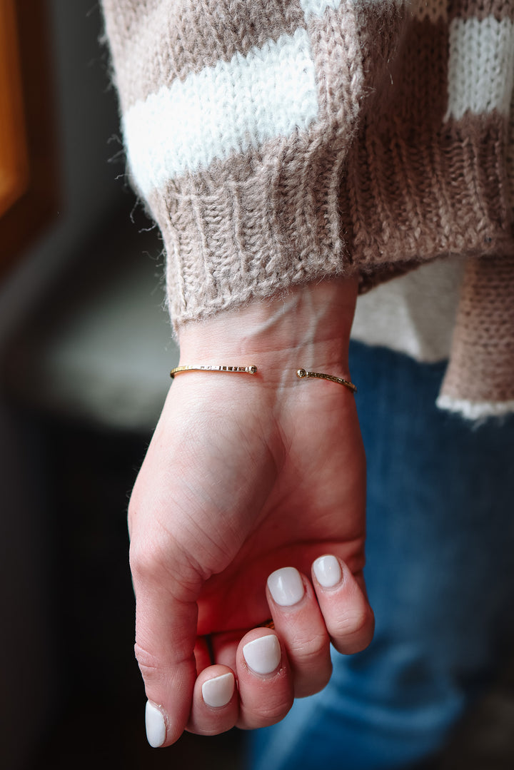 Thin Hammered Bangle