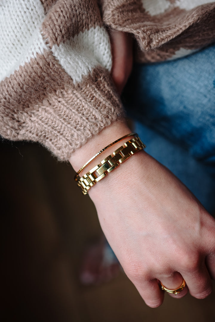 Gold Watch Band Bracelet