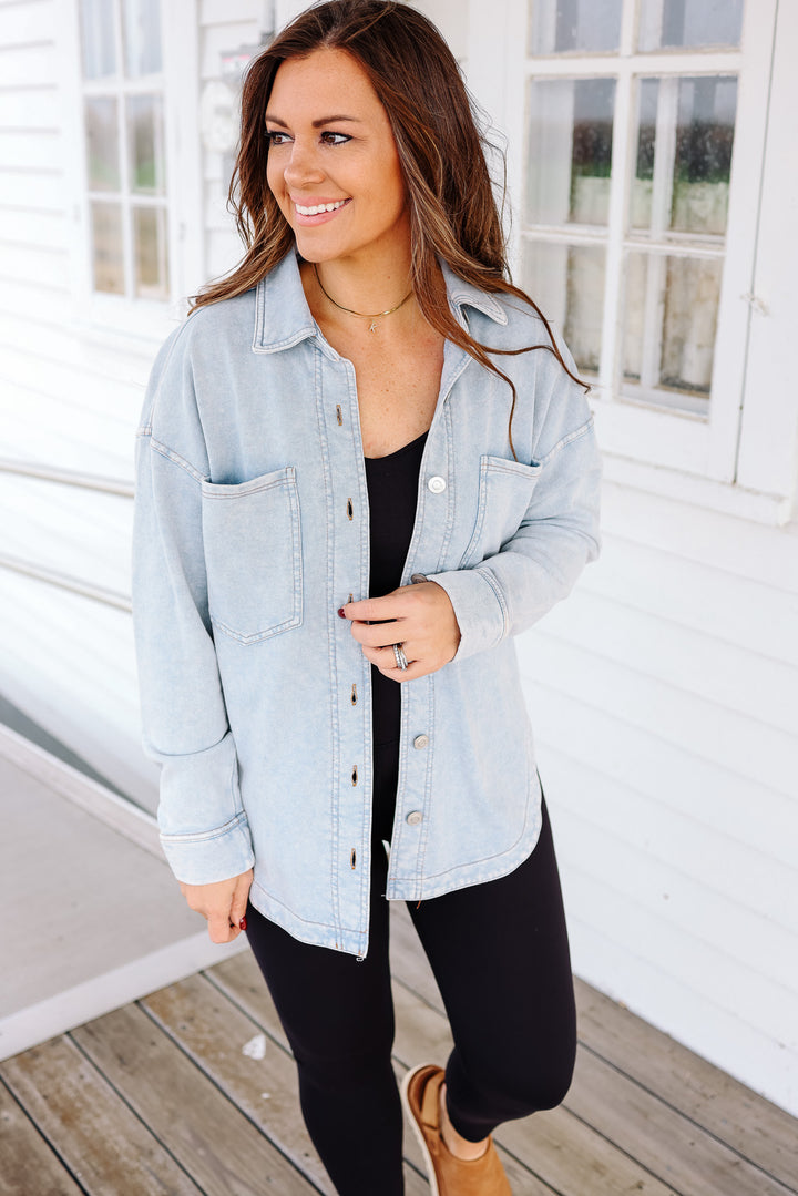 Leo Washed Chambray Shacket