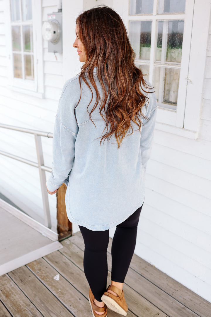 Leo Washed Chambray Shacket