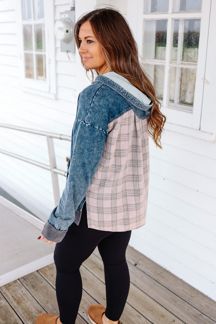 Mattie Denim Plaid Hoodie