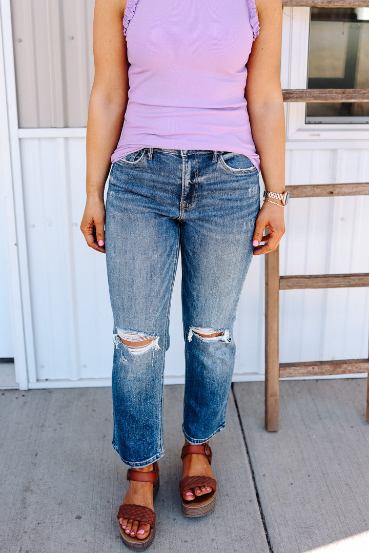 Vintage Vibes High Rise Crop Jean