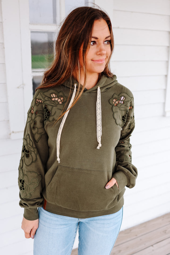 University Hoodie - Love Story Olive