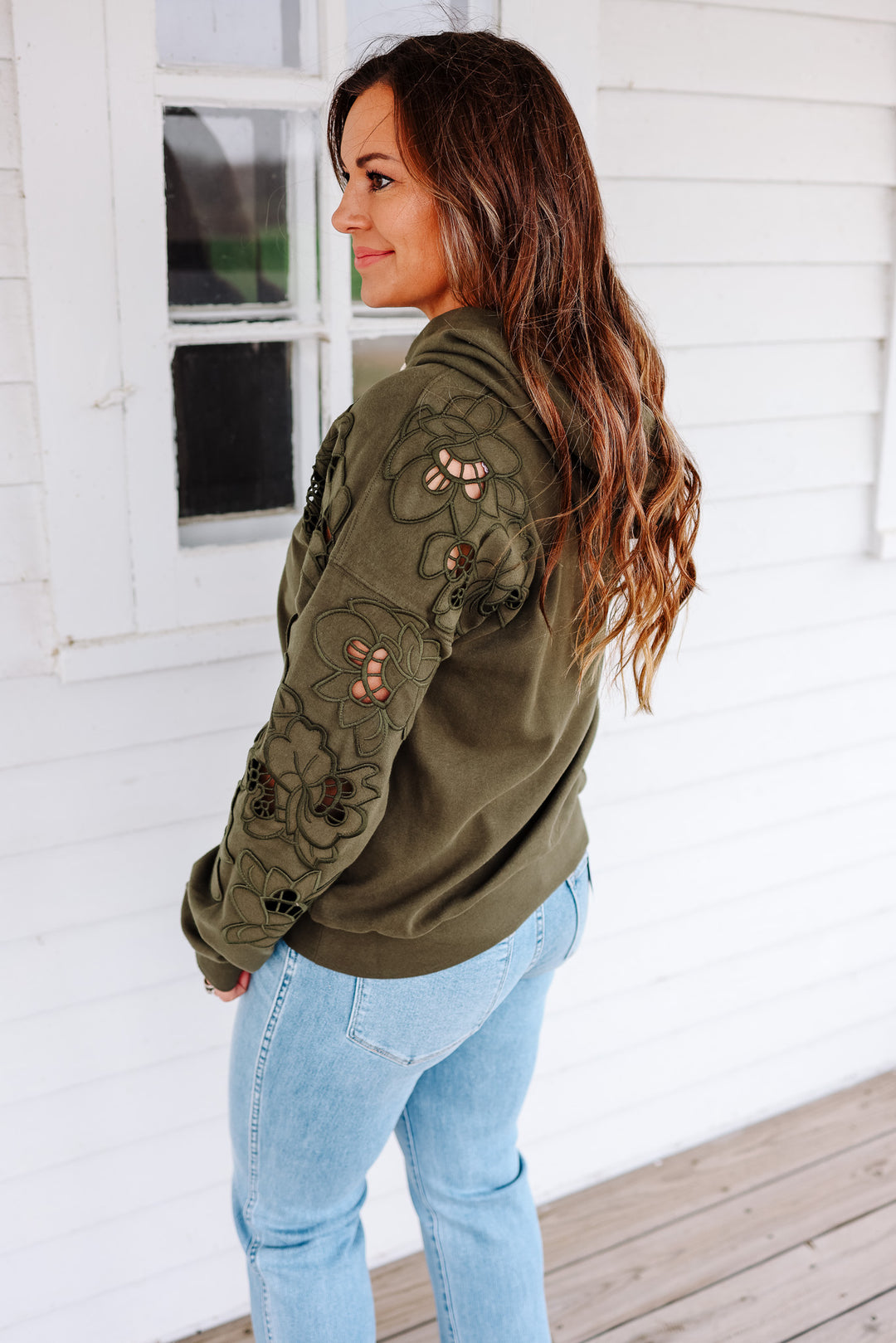 University Hoodie - Love Story Olive