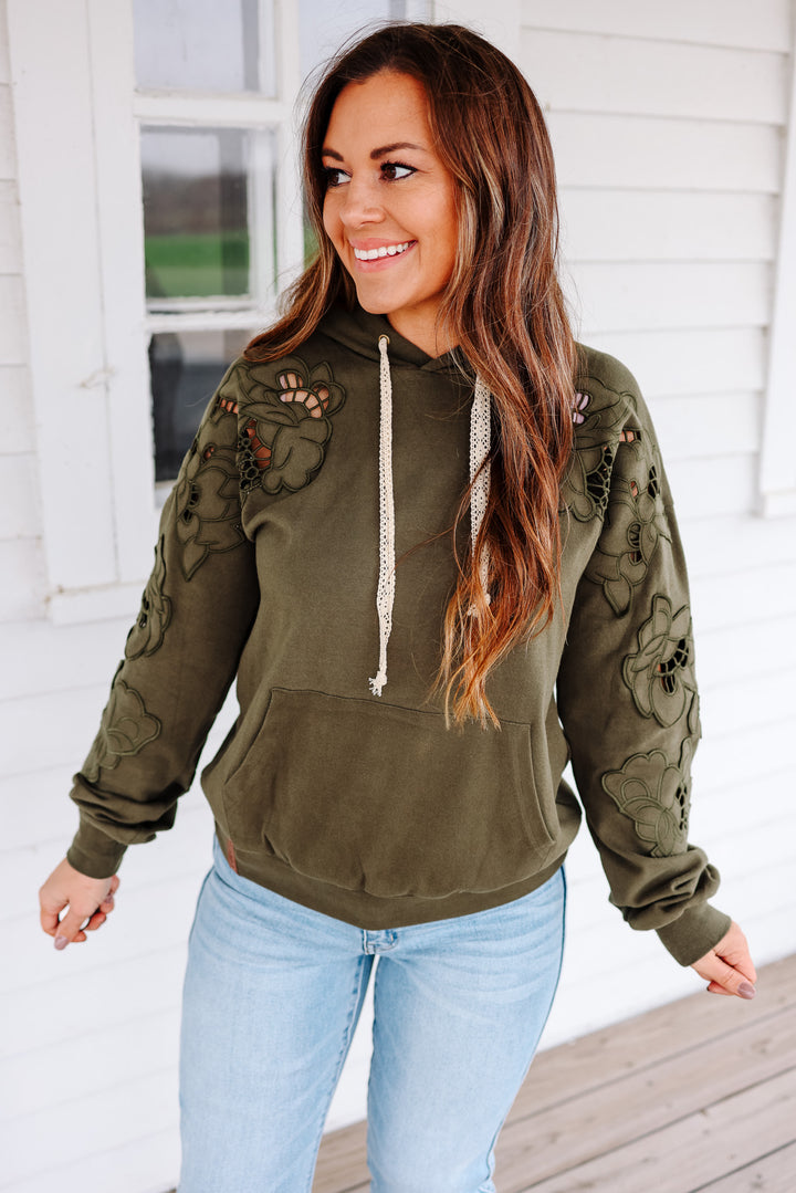 University Hoodie - Love Story Olive