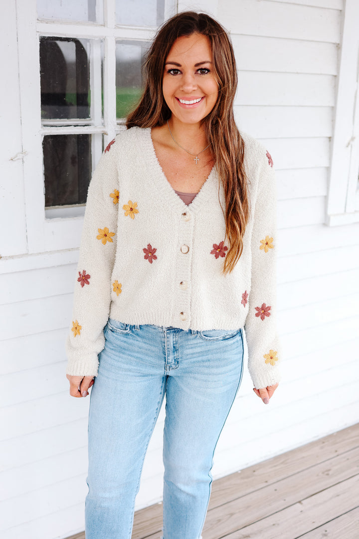 Cassie Floral Embroidered Cardigan