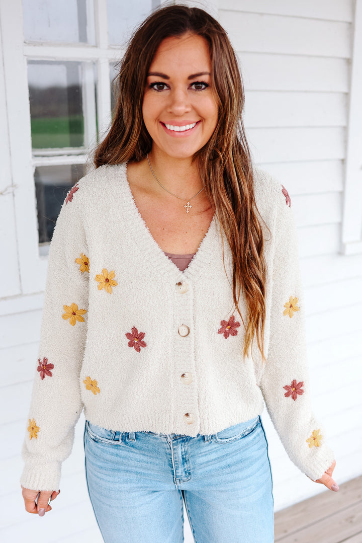 Cassie Floral Embroidered Cardigan