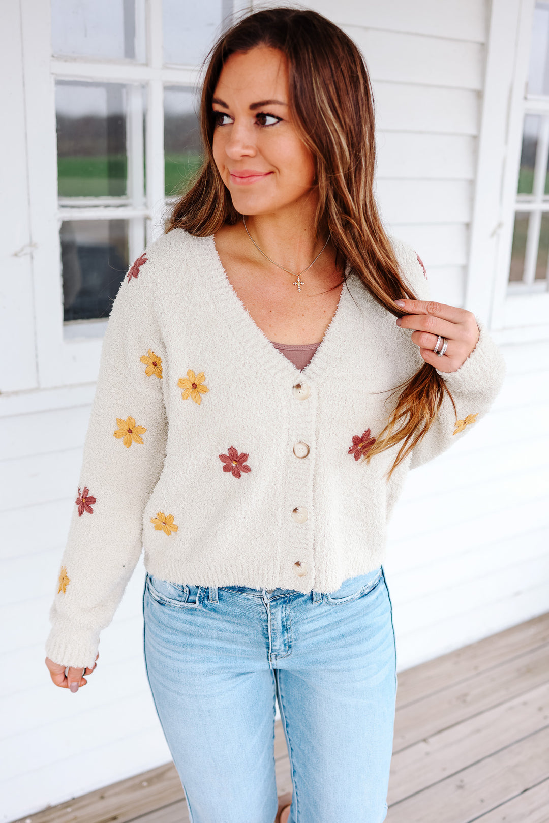 Cassie Floral Embroidered Cardigan