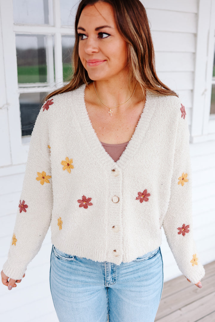 Cassie Floral Embroidered Cardigan