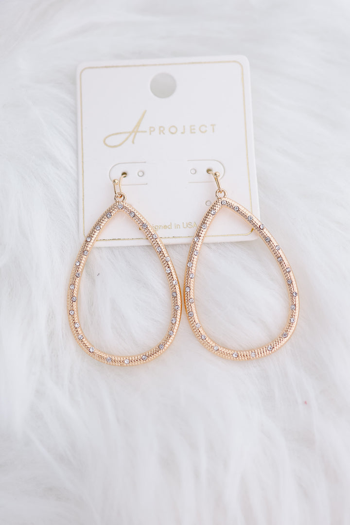 June Dangle Hook Earrings - Gold