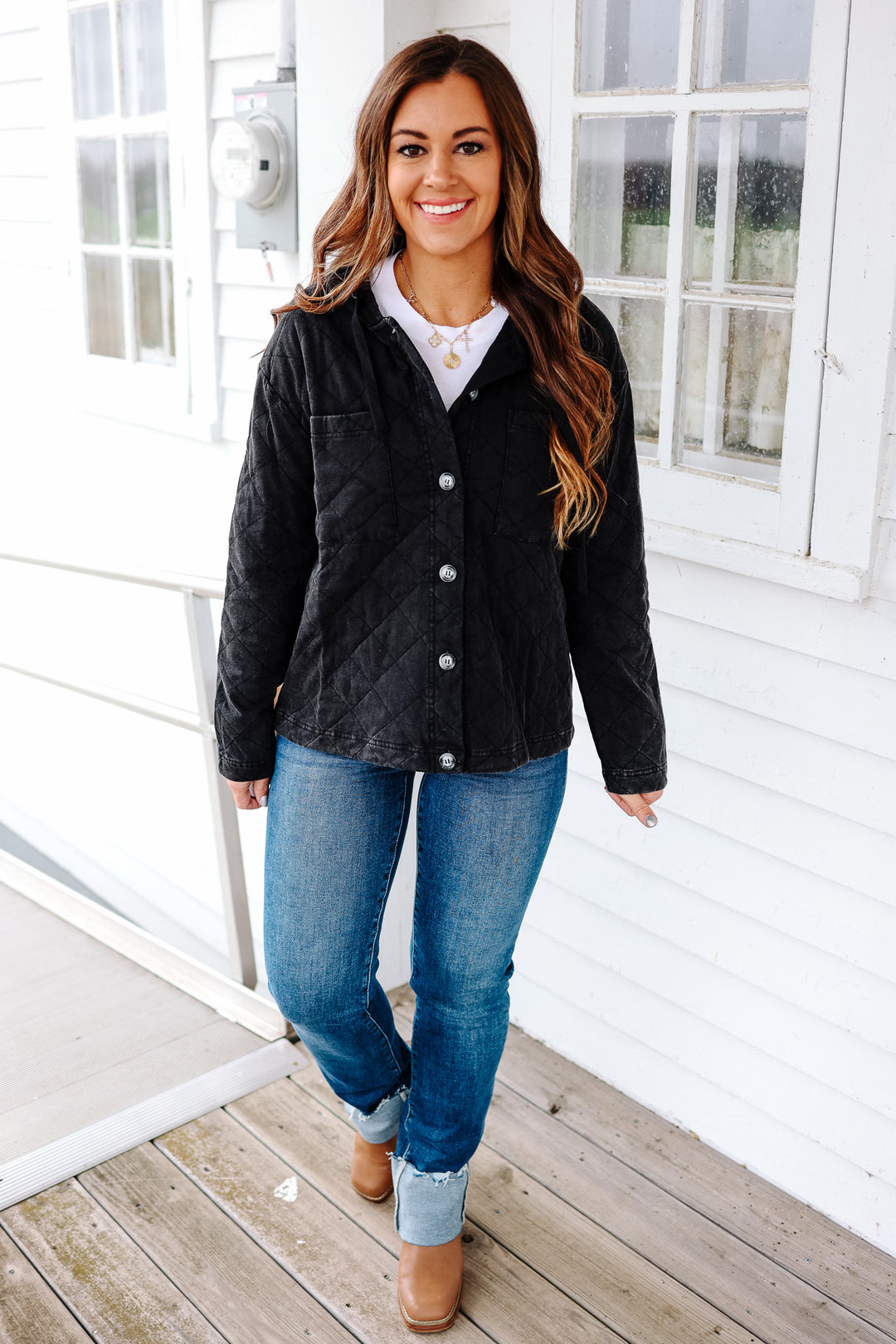 Hayden Quilted Hooded Jacket