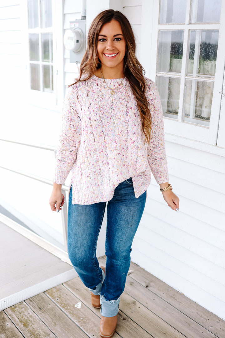 Juna Chunky Speckled Sweater - Mauve