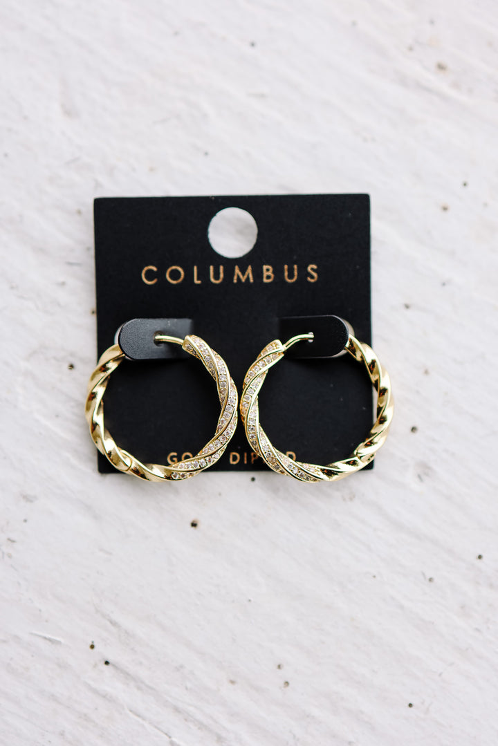 Maisie Twisted Hoop Earrings