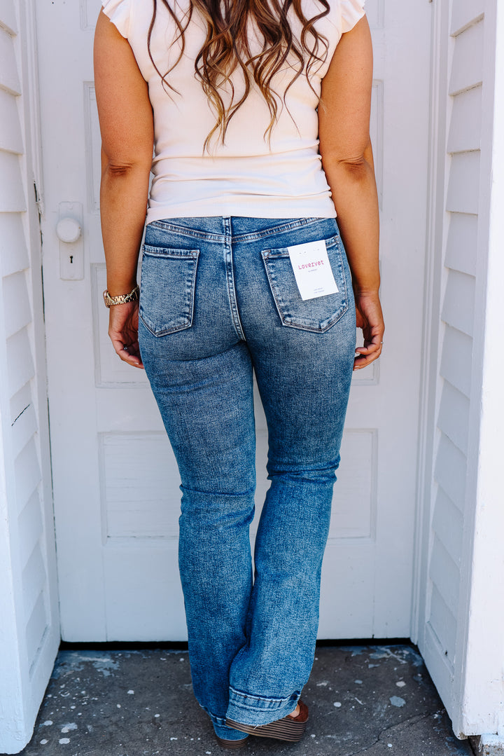 LOVERVET: Roxy High Rise Bootcut Jeans