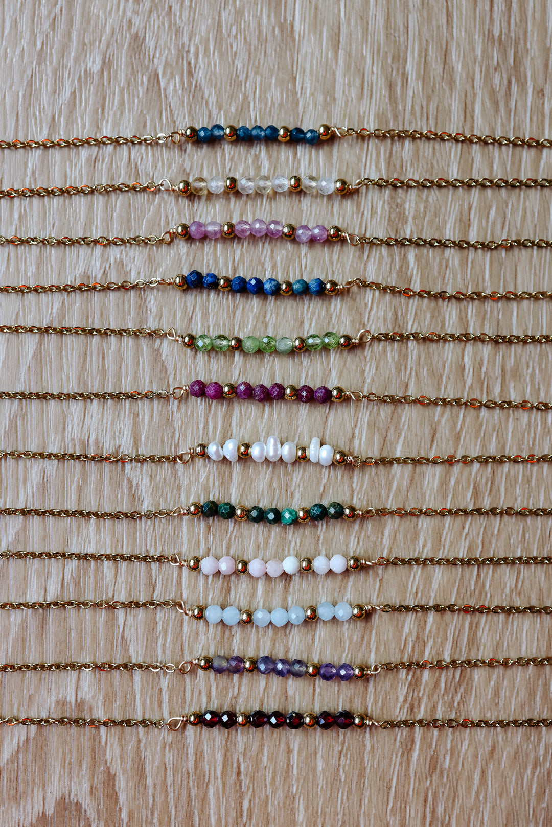 Birthstone Beaded Bracelet Strands