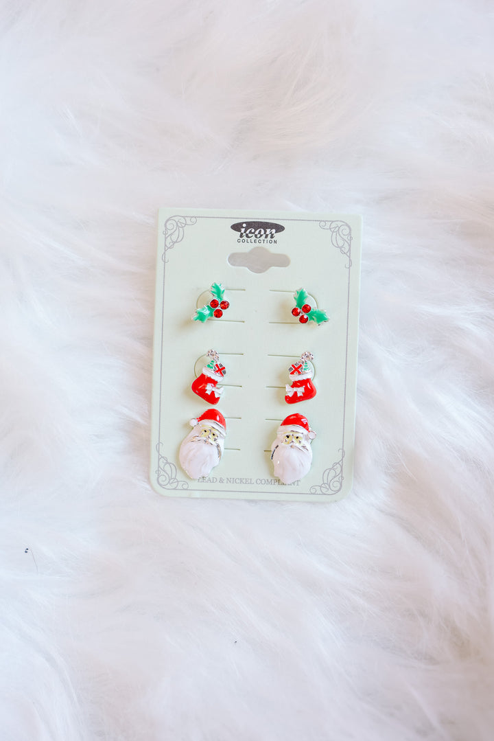 Happy Holidays Stud Earring Set