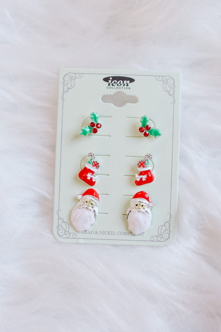 Happy Holidays Stud Earring Set