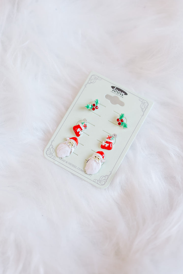 Happy Holidays Stud Earring Set