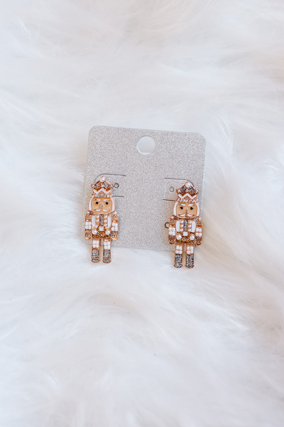 Nutcracker Earrings - White