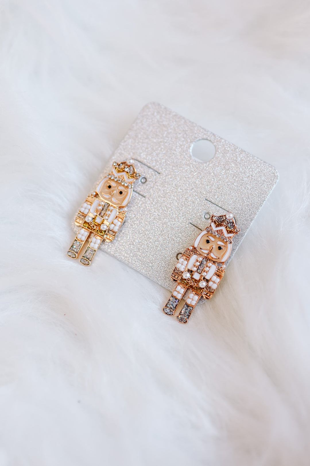 Nutcracker Earrings - White