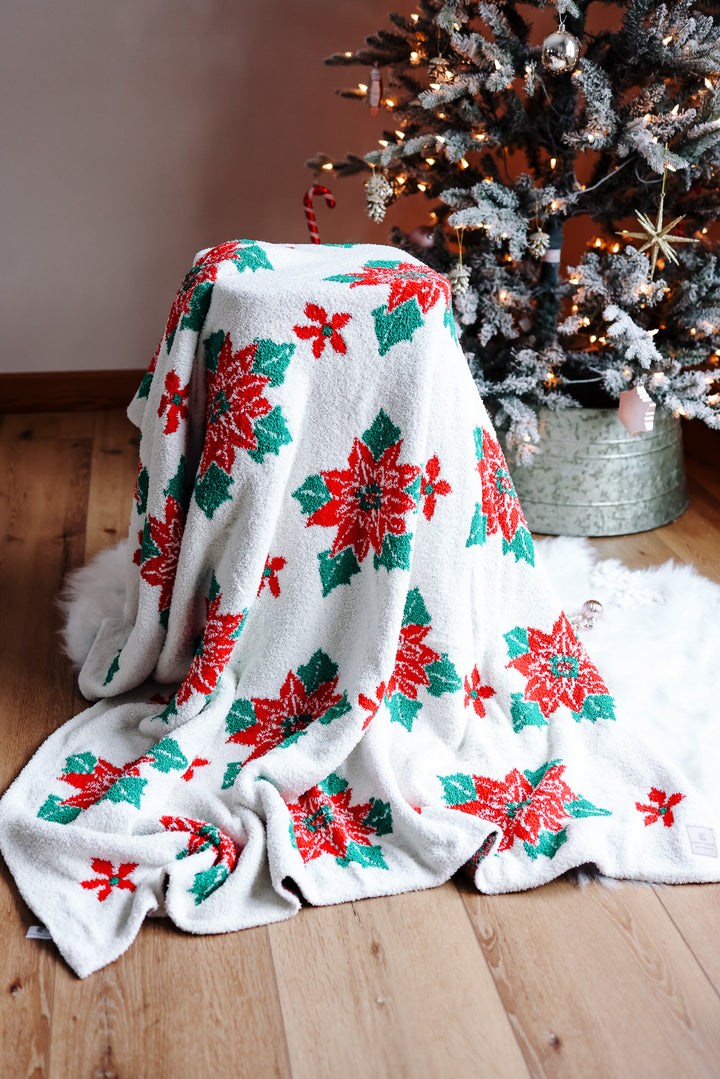 Poinsettia Comfy Luxe Blanket