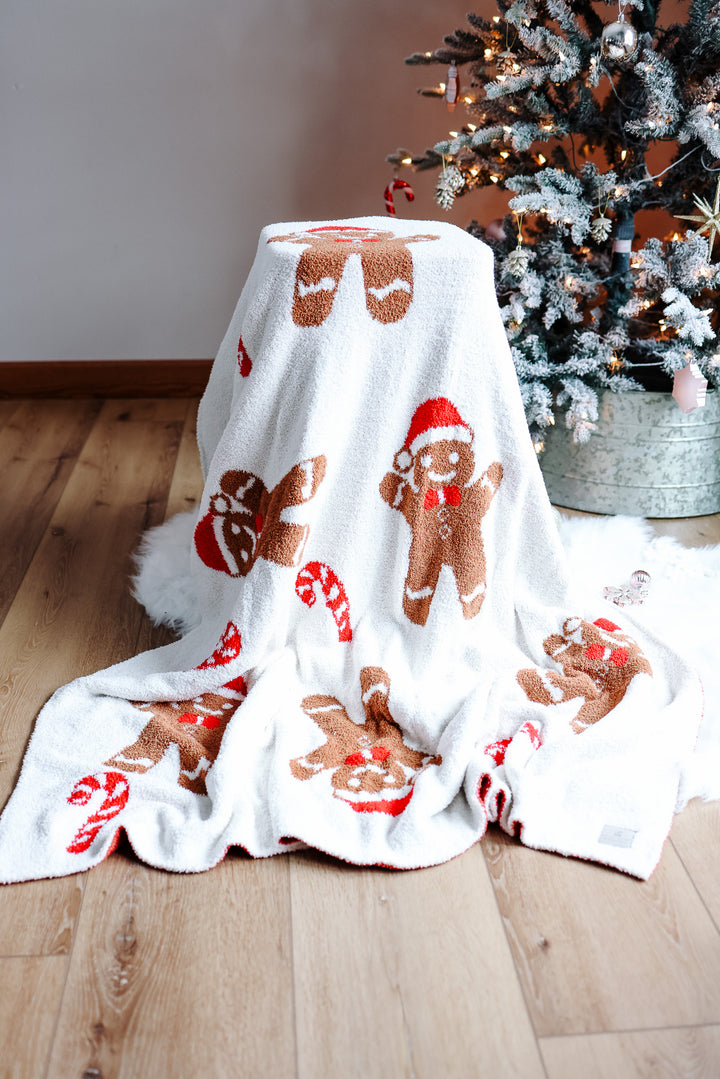 Gingerbread Man Comfy Luxe Blanket