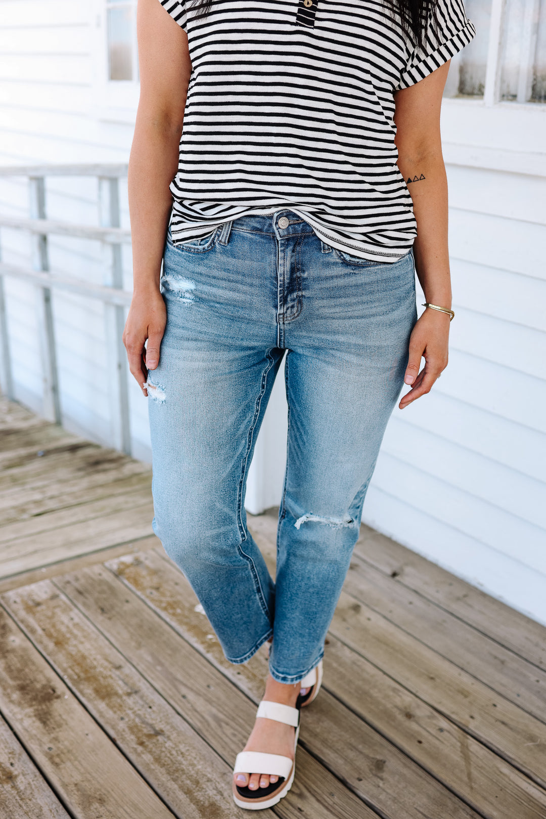 VERVET: Milan Crop Straight Jeans