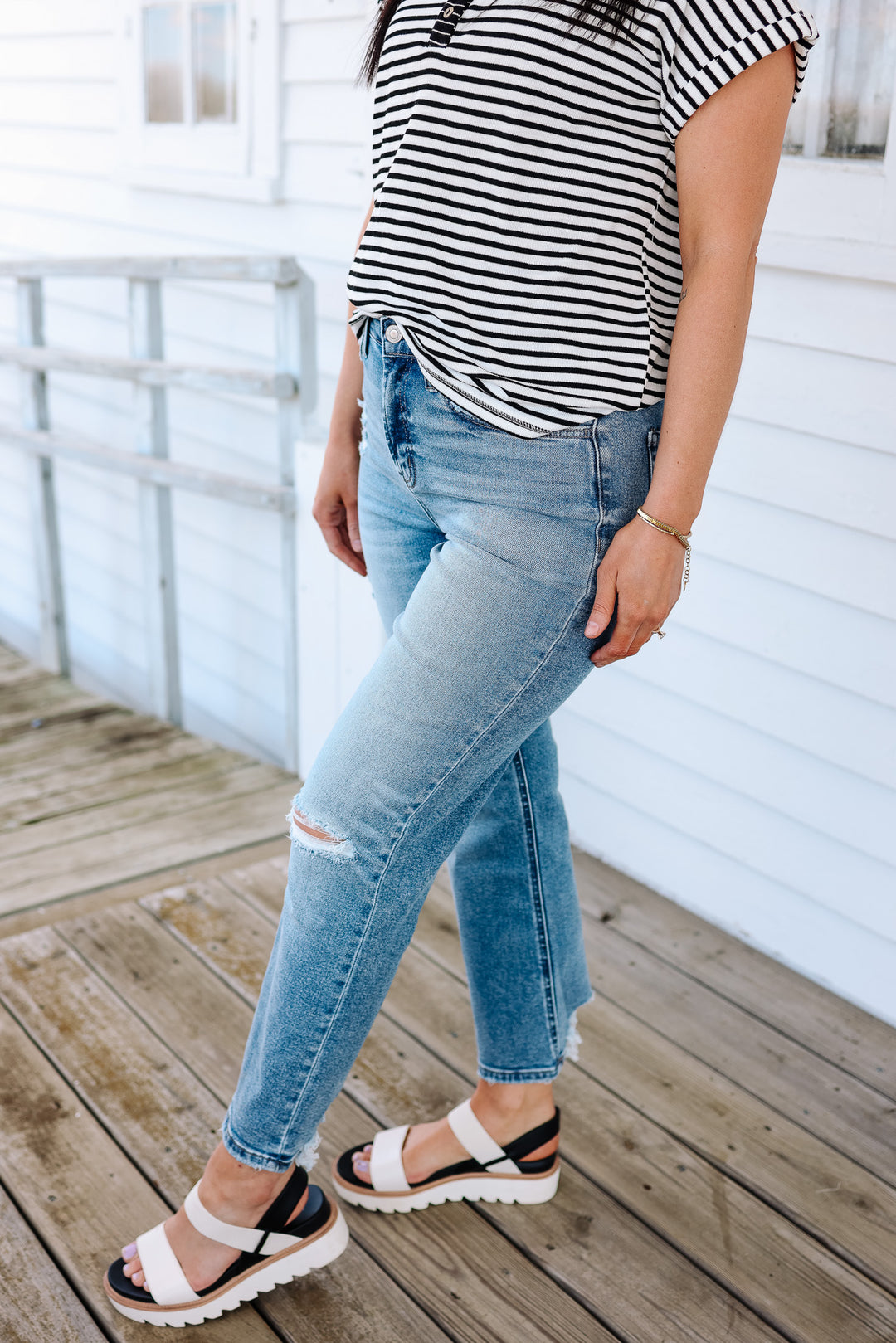 VERVET: Milan Crop Straight Jeans