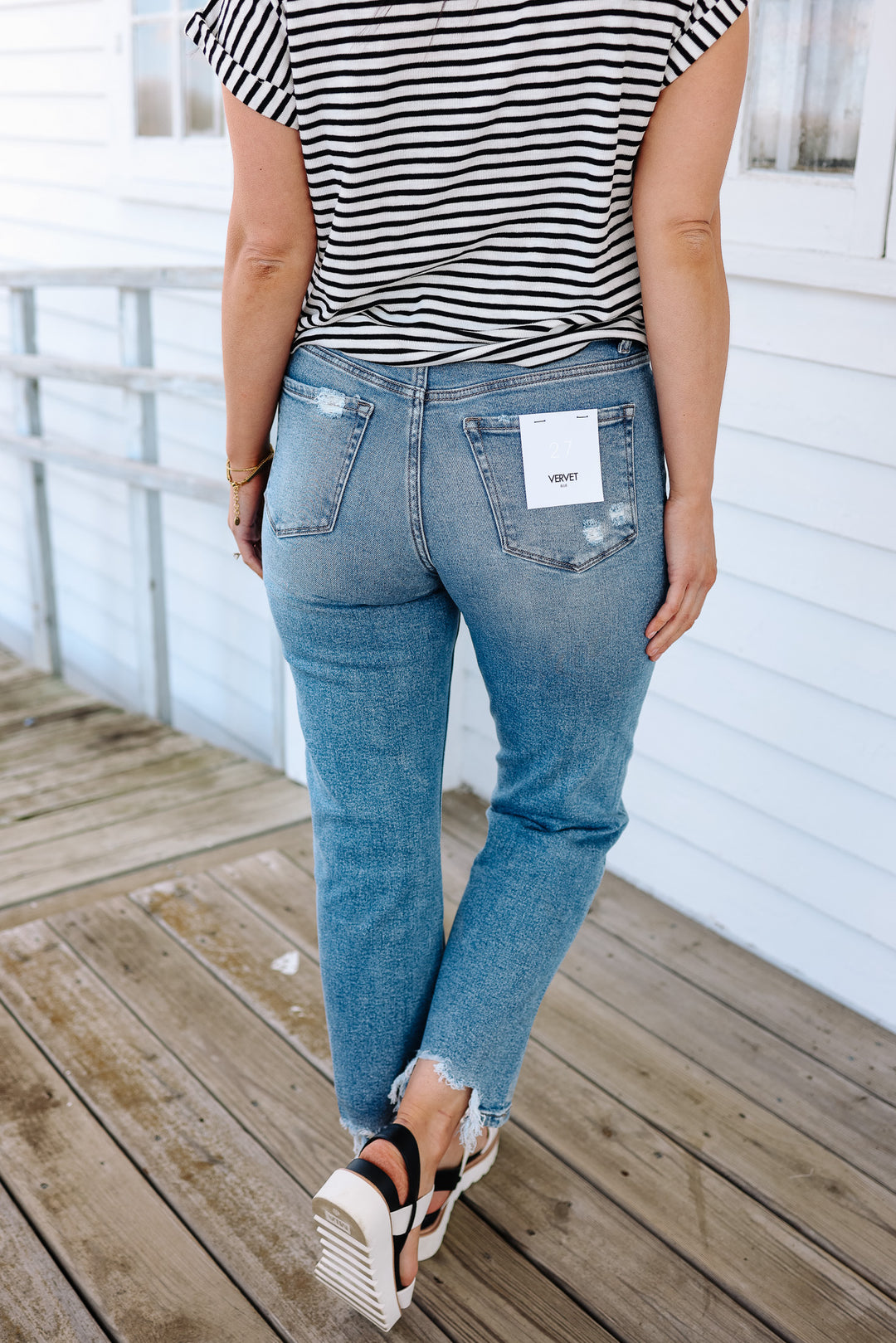 VERVET: Milan Crop Straight Jeans