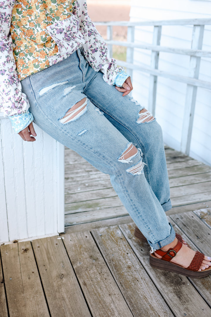 Stetson Distressed Boyfriend Jean