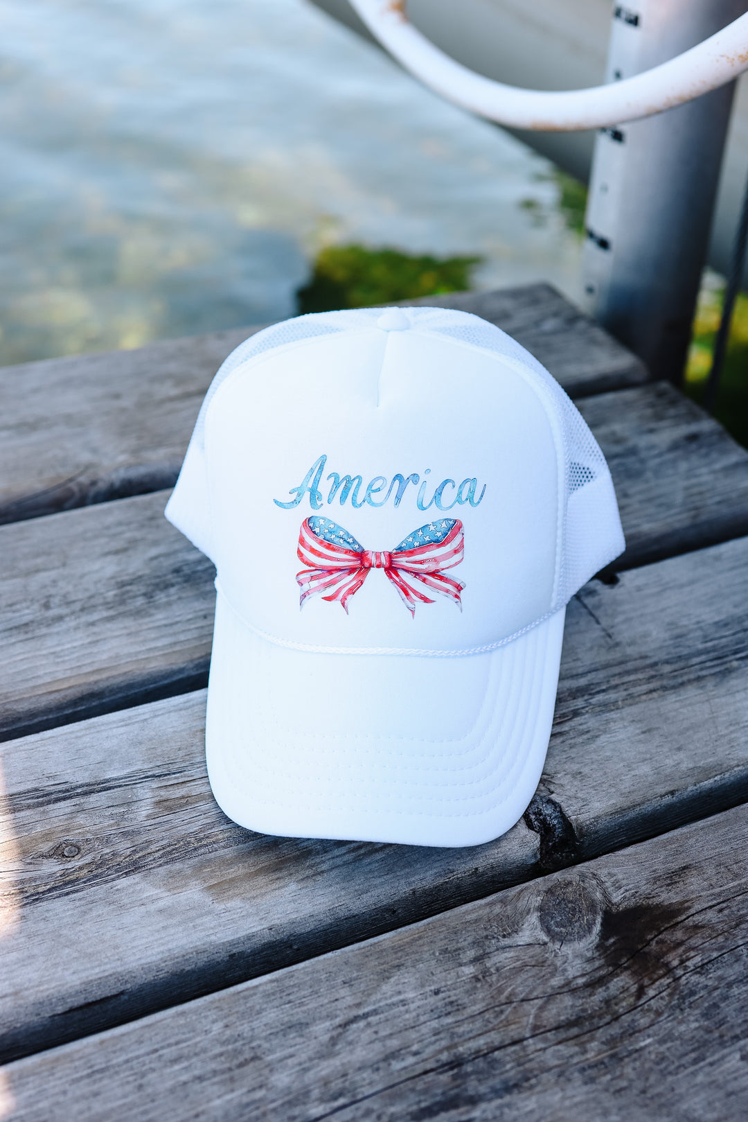 Coquette Bow America Trucker Hat - Kids & Adult