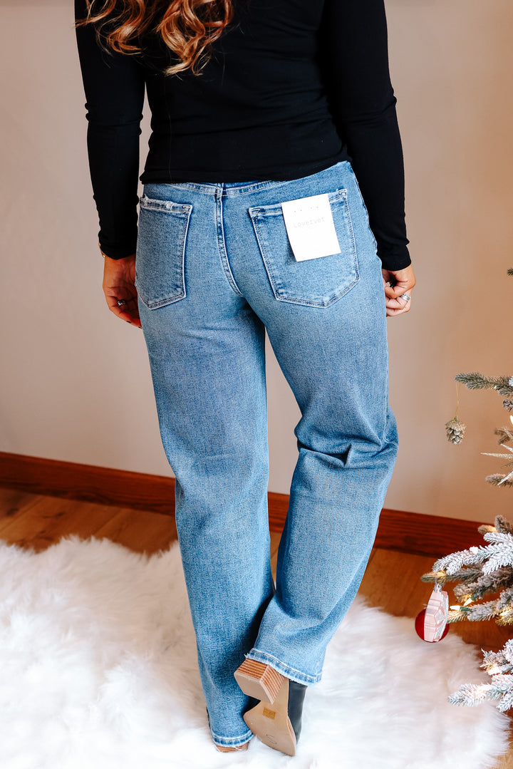 LOVERVET: Delta High Rise Baggy Wide Jeans