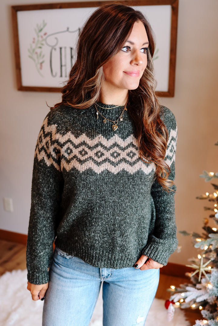 Holly Jacquard Patterned Knit Sweater