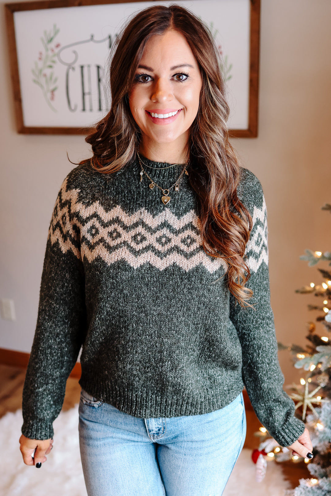 Holly Jacquard Patterned Knit Sweater