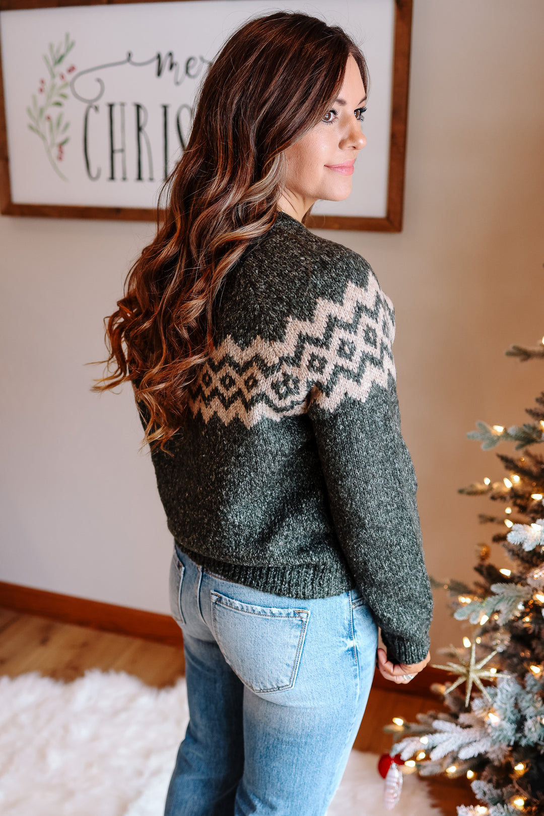 Holly Jacquard Patterned Knit Sweater