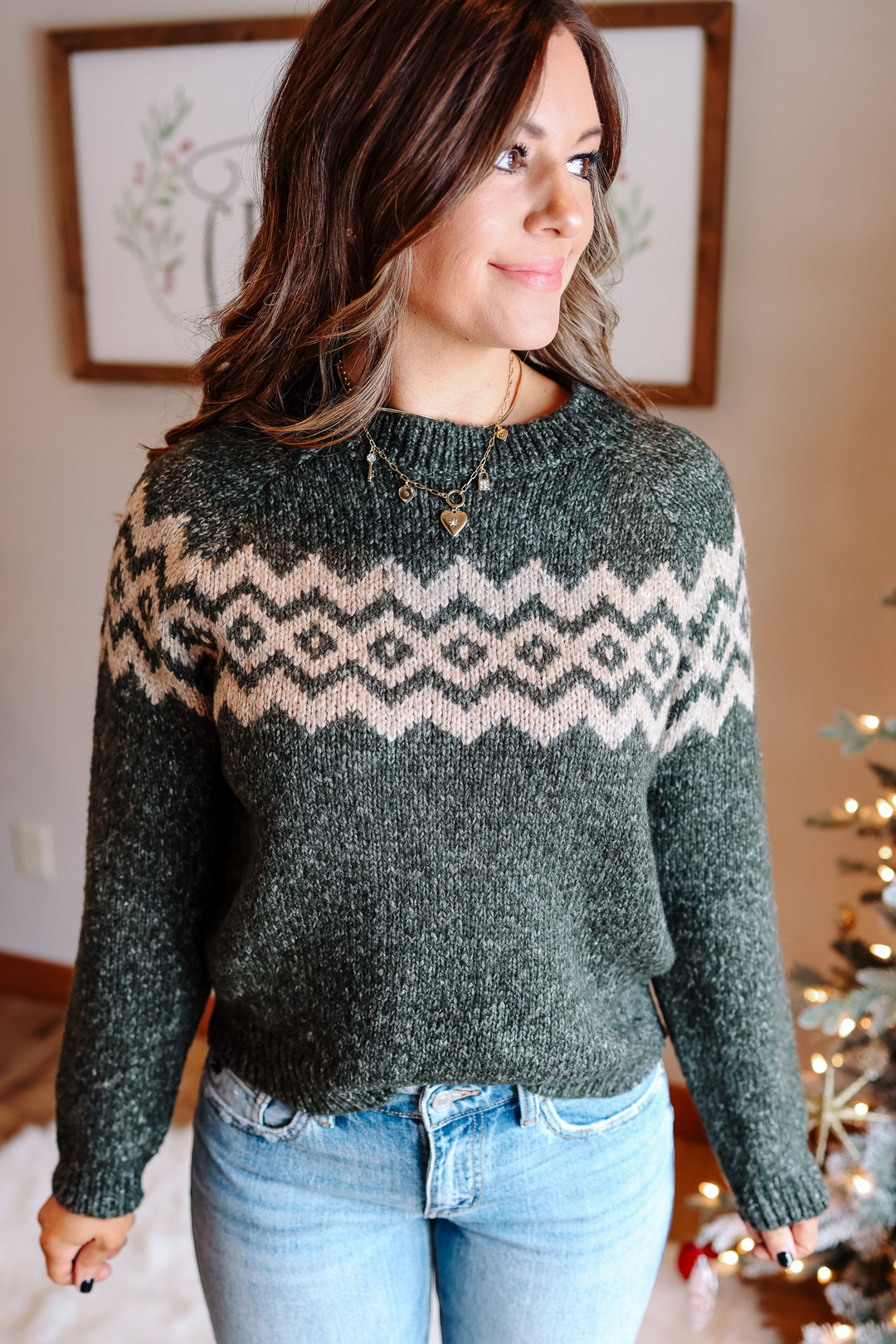 Holly Jacquard Patterned Knit Sweater