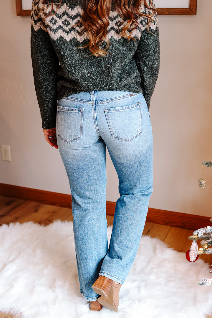 KANCAN: Davis Midrise True Straight Jeans