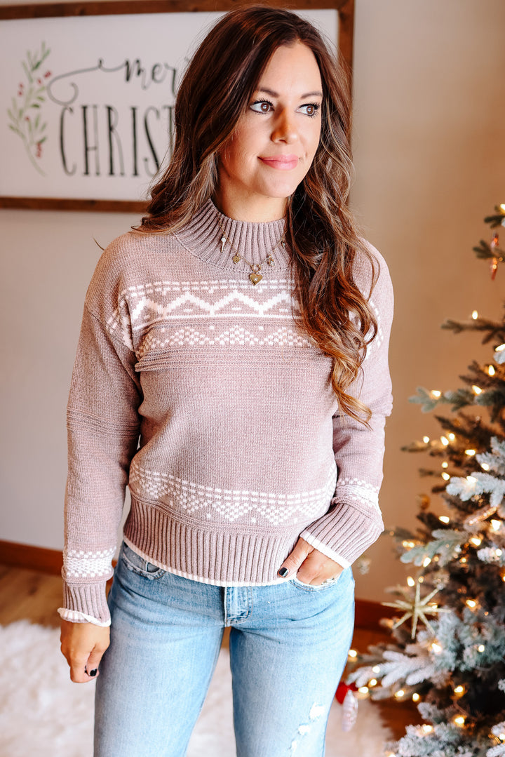 Willa Nordic Sweater - Mocha