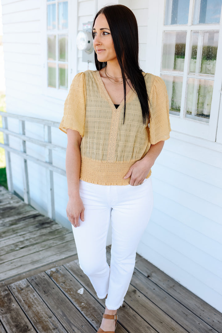 Ana Flutter Sleeve Top