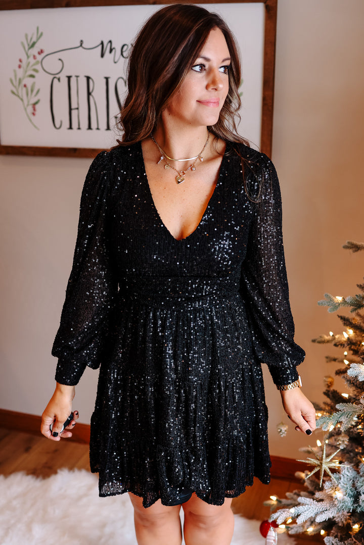 Maura Holidazzle Dress - Black