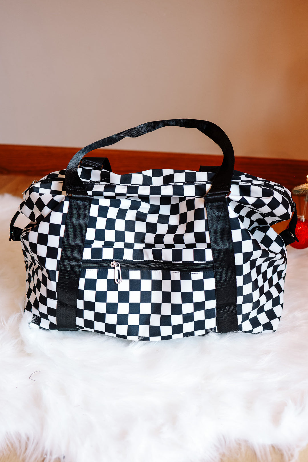 Checkered Travel Duffle Bag