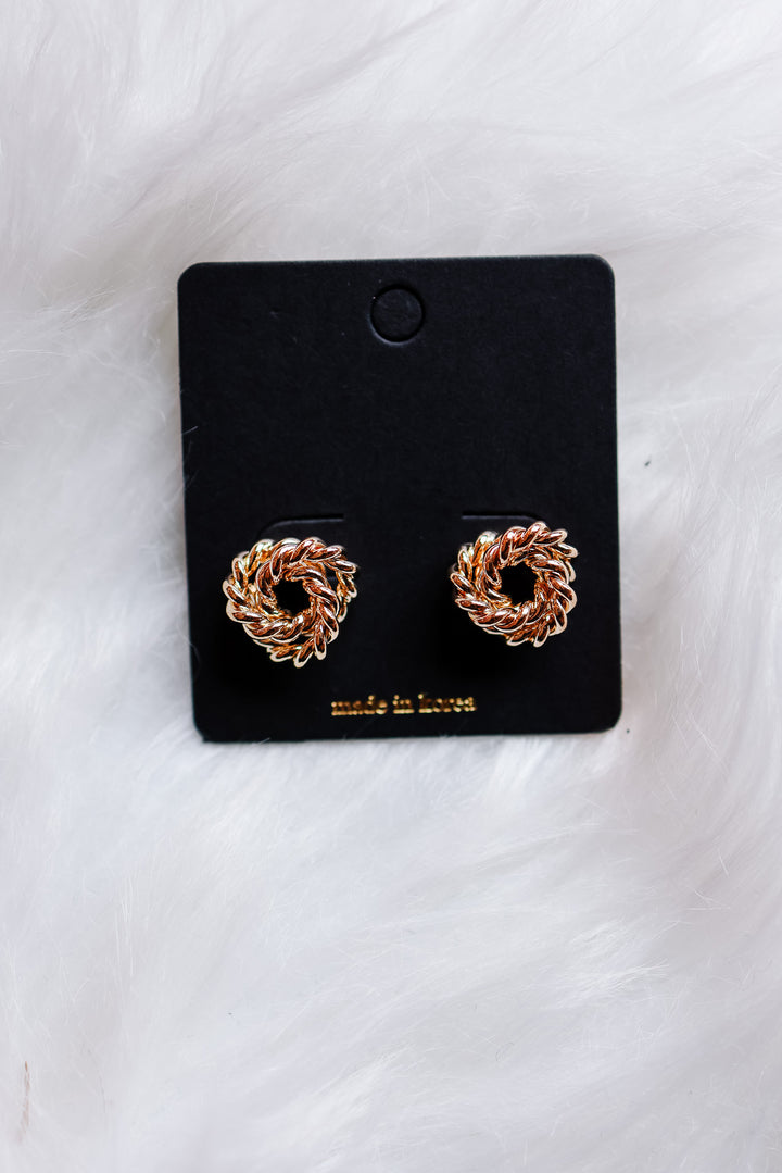 Braided Knot Stud Earrings