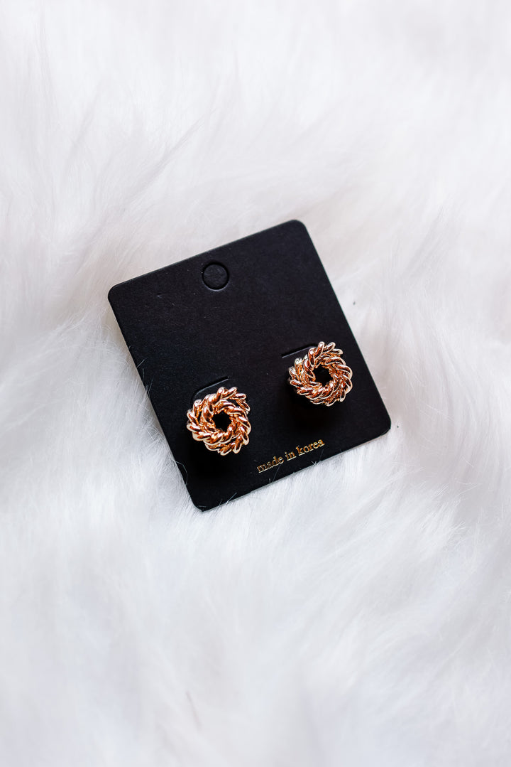 Braided Knot Stud Earrings