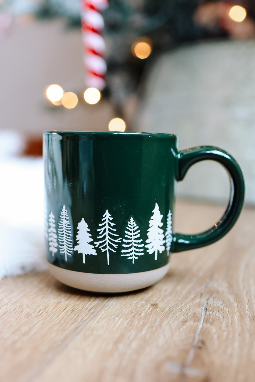 Pine Trees Stoneware Coffee Mug