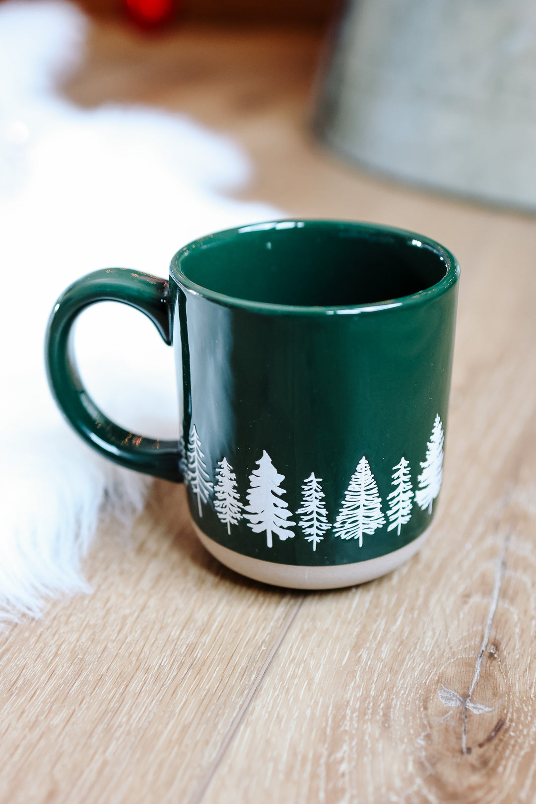 Pine Trees Stoneware Coffee Mug