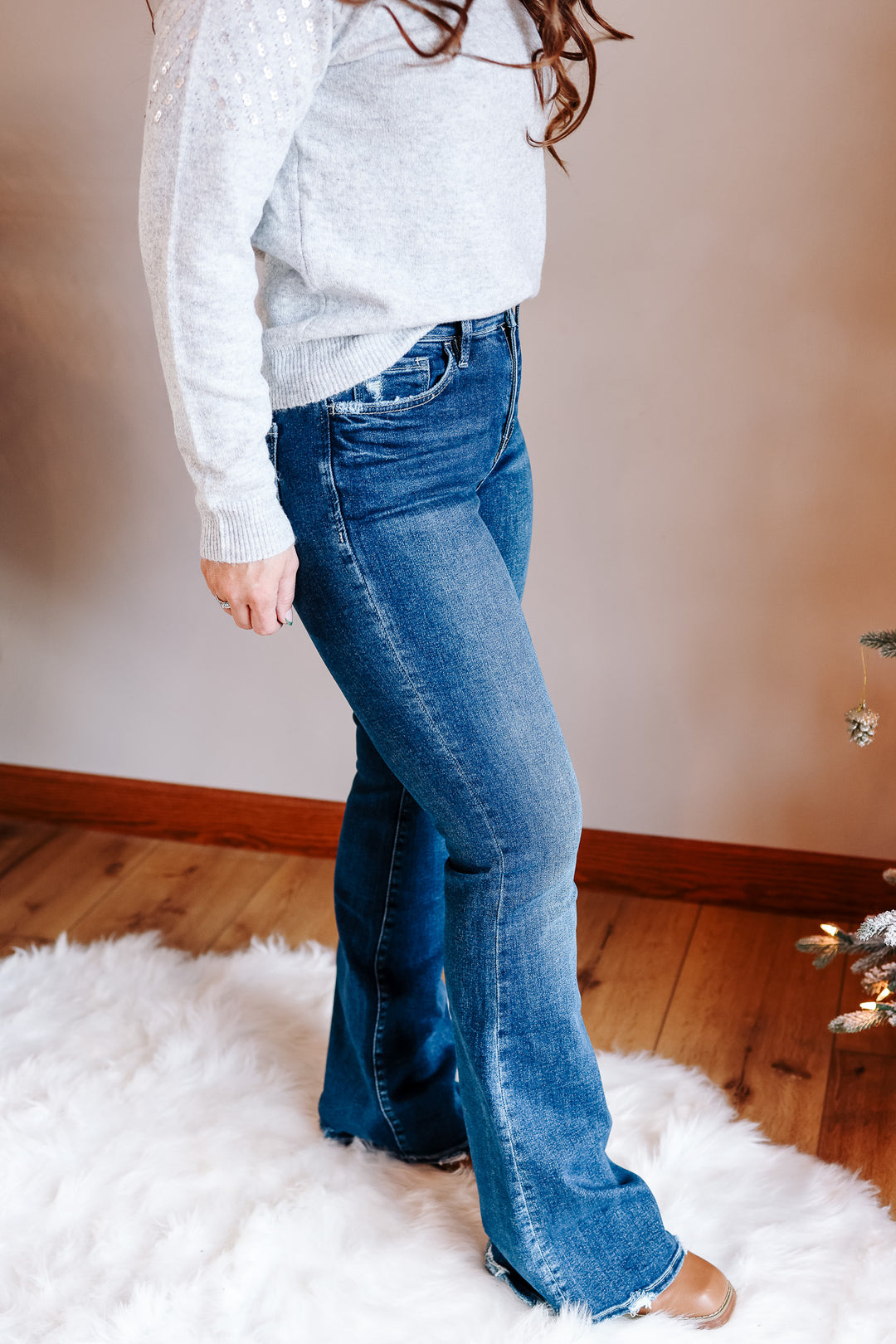 LOVERVET: Liam High Rise Flare Jeans