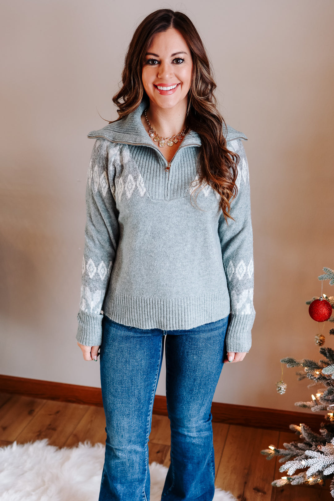 Rhea Collar Half Zip Sweater