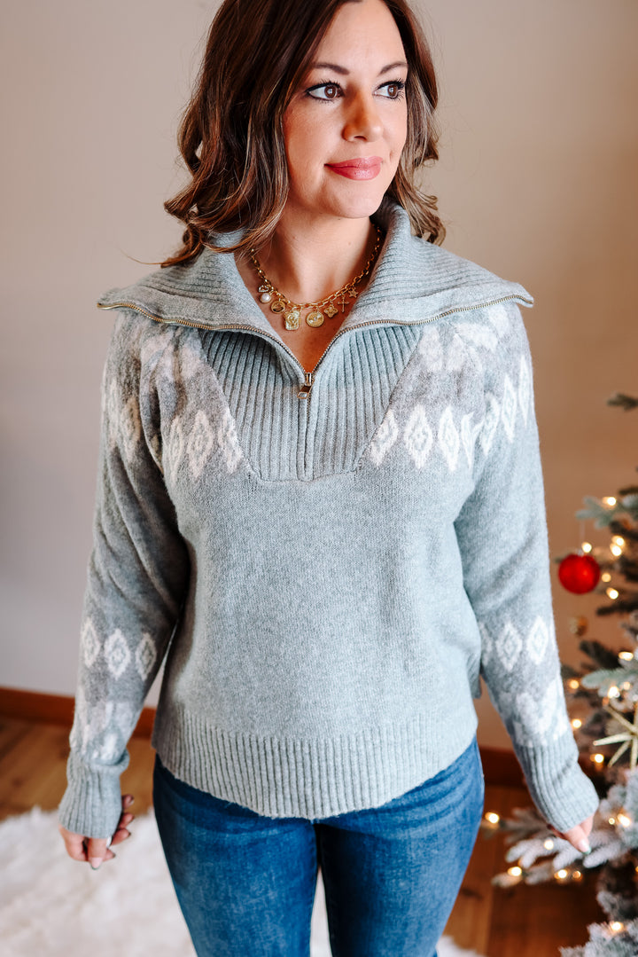 Rhea Collar Half Zip Sweater