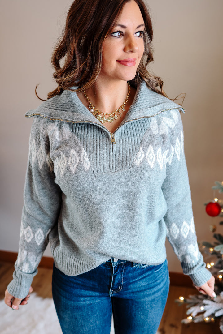 Rhea Collar Half Zip Sweater