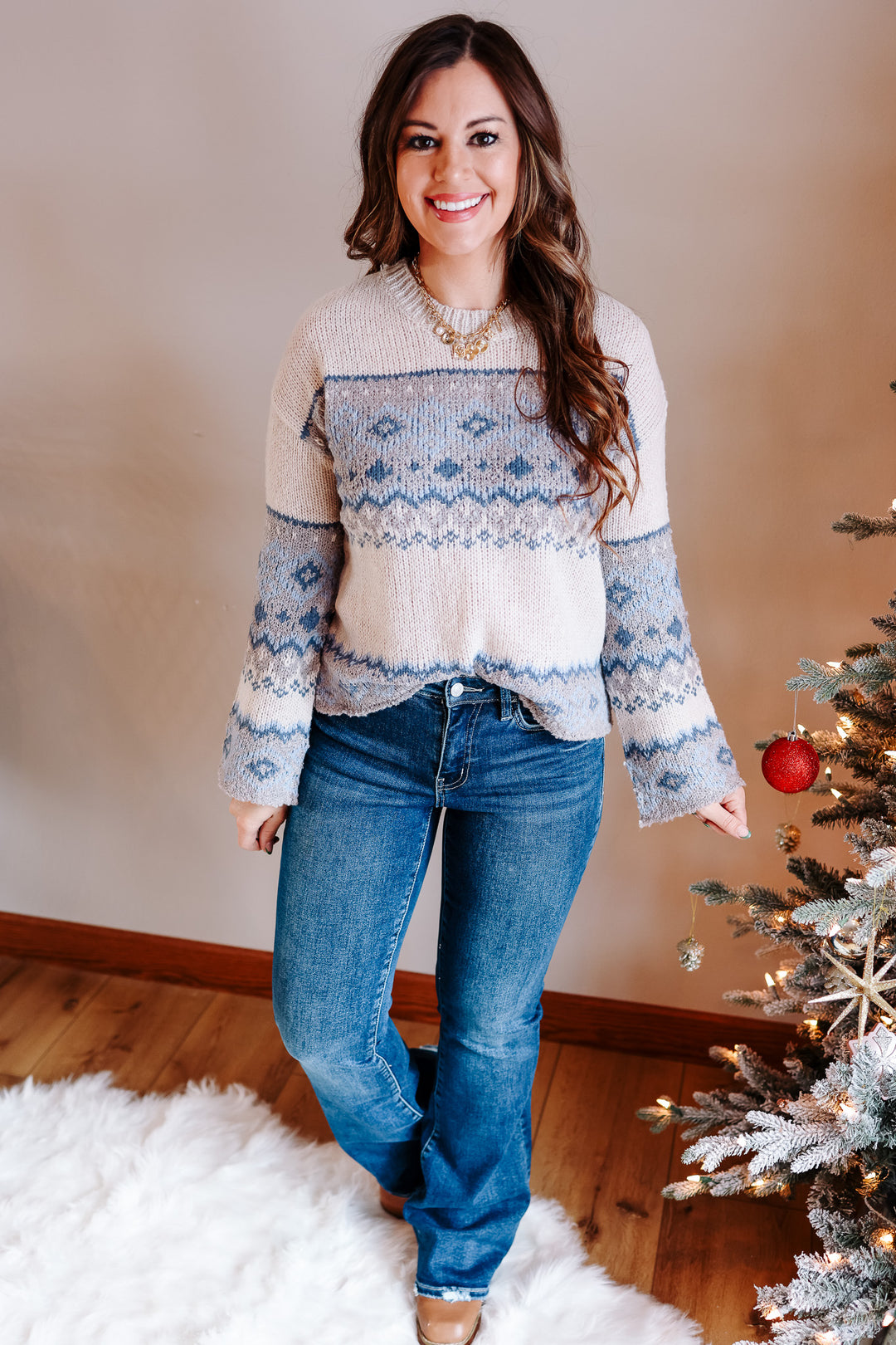 Emily Crewneck Sweater - Blue